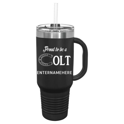 40oz Travel Tumbler with Handle - personalize with name Thumbnail